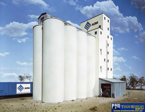 WAL-3023Z Walthers Cornerstone Kit Elevator Add-on Silos HO Scale Structures