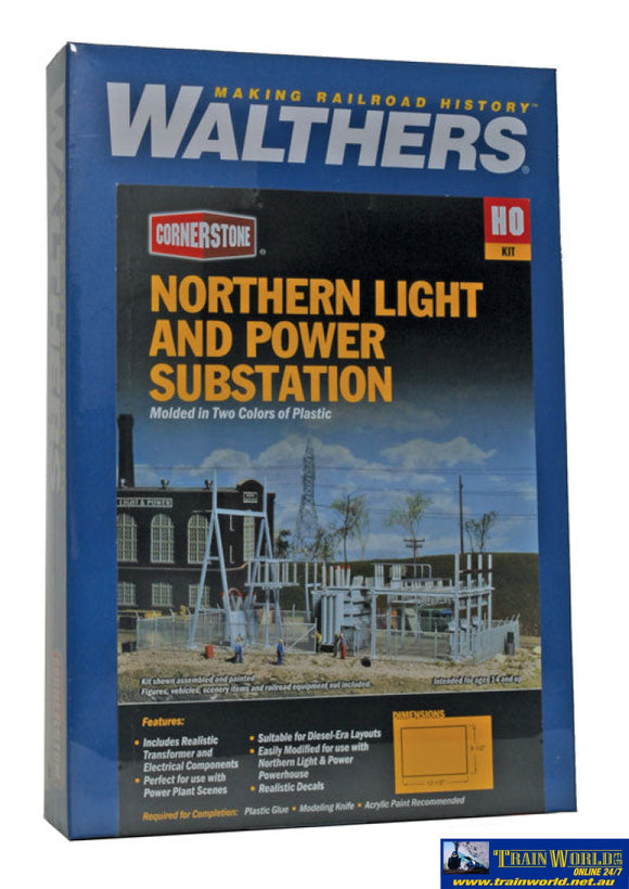 Wal-3025 Walthers Cornerstone Kit Northern Light & Power Substation Ho Scale Structures