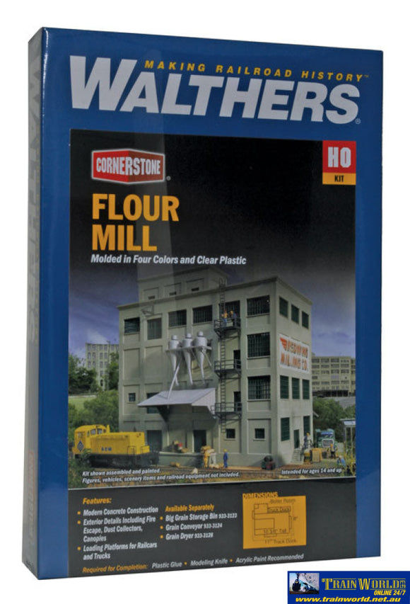 Wal-3026 Walthers Cornerstone Kit Flour Mill Ho Scale Structures