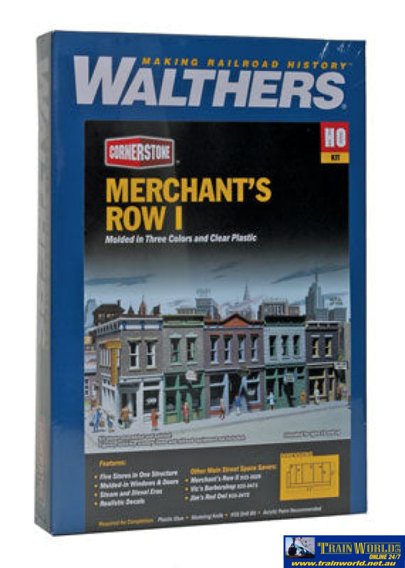 Wal-3028 Walthers Cornerstone Merchants Row I Ho Scale Structures
