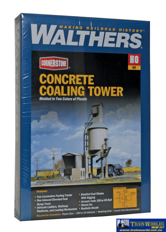 Wal-3042 Walthers Cornerstone Kit Concrete Coaling Tower Ho Scale Structures