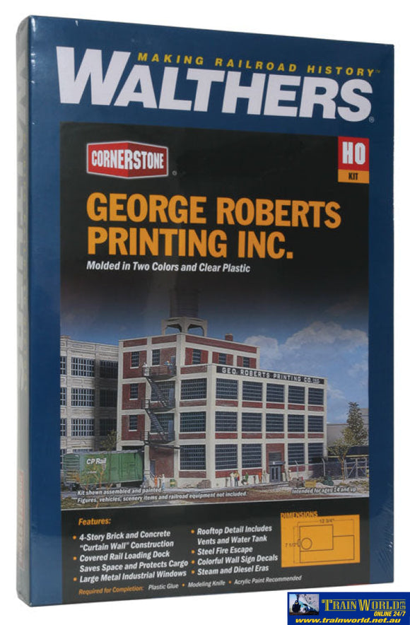 Wal-3046 Walthers Cornerstone Kit George Roberts Printing Inc Ho Scale Structures