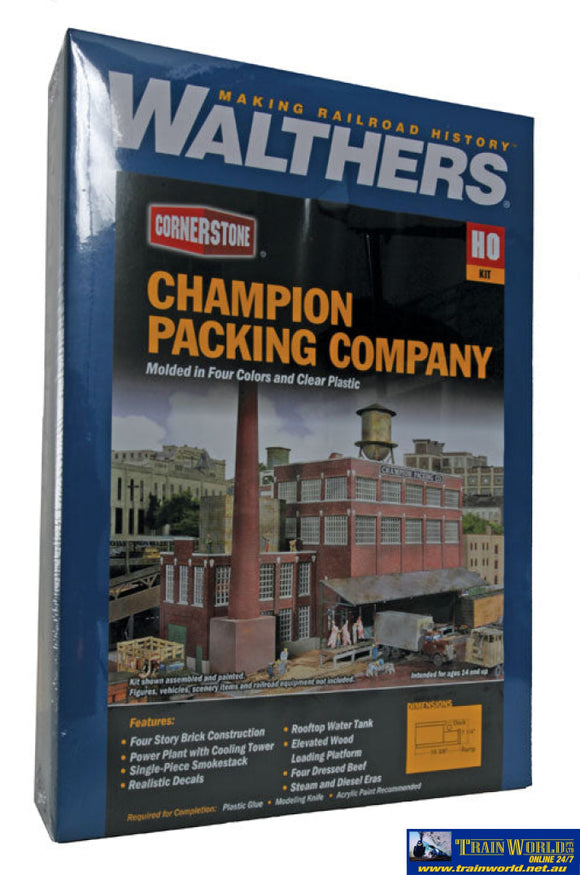 Wal-3048 Walthers Cornerstone Kit Champion Packing Co Ho Scale Structures
