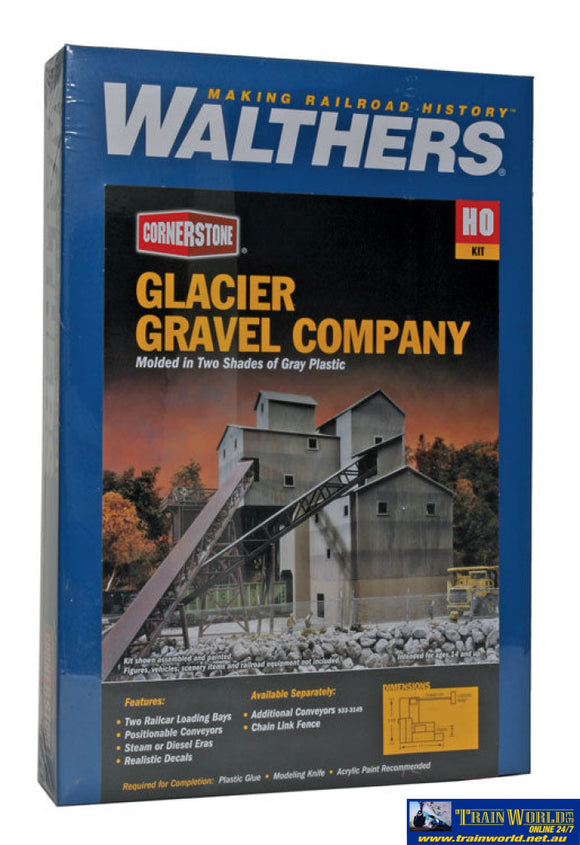 Wal-3062 Walthers Cornerstone Kit Glacier Gravel Company Ho Scale Structures