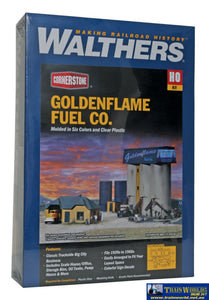 Wal-3087 Walthers Cornerstone Kit Goldenflame Fuel Co Ho Scale Structures