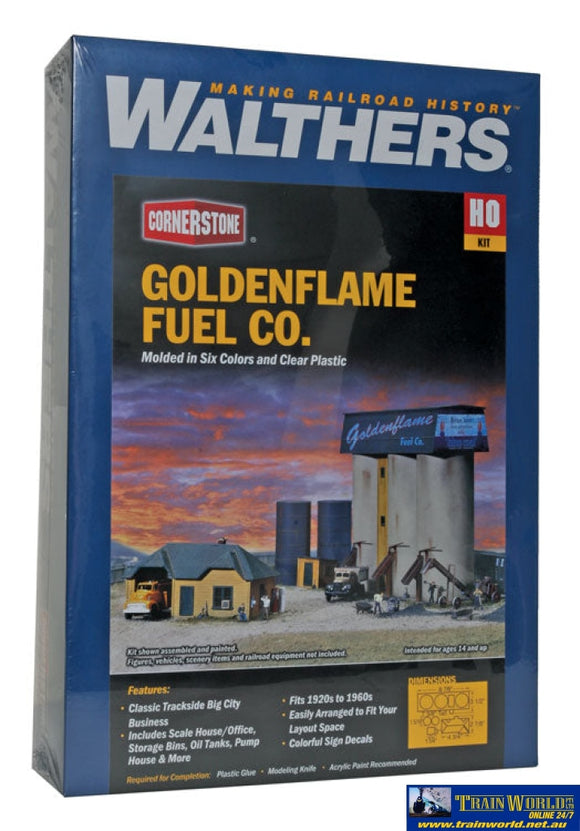 Wal-3087 Walthers Cornerstone Kit Goldenflame Fuel Co Ho Scale Structures