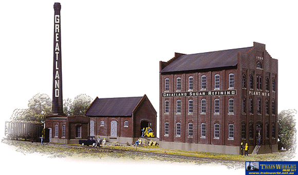 Wal-3092 Walthers Cornerstone Kit Greatland Sugar Refinery Ho Scale Structures