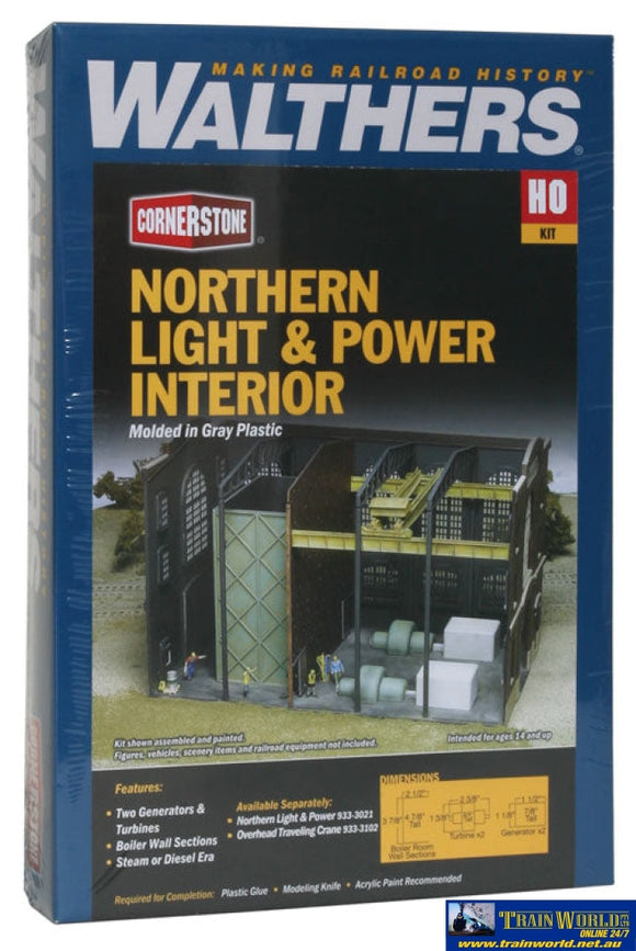 Wal-3130 Walthers Cornerstone Kit Northern Light & Power Interior Ho Scale Structures