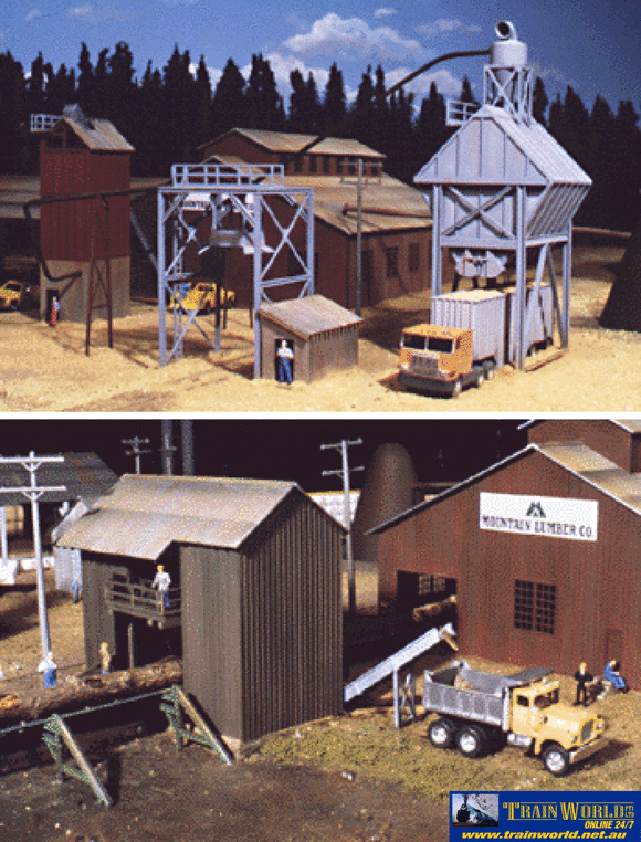 Wal-3144 Walthers Cornerstone Kit Sawmill Outbuildings Ho Scale Structures
