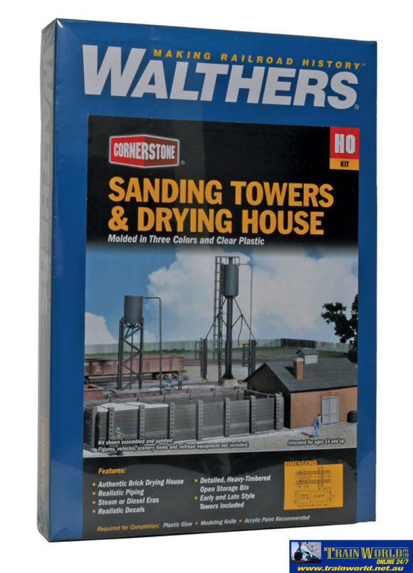 Wal-3182 Walthers Cornerstone Kit Sanding Towers & Drying House Ho Scale Structures