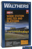 Wal-3188 Walthers Cornerstone Kit Wood Station Shelter & Platform Ho Scale Structures