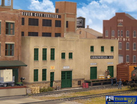 WAL 3193 Walthers Cornerstone Kit Arrowhead Ale Background Building HO Scale Structures