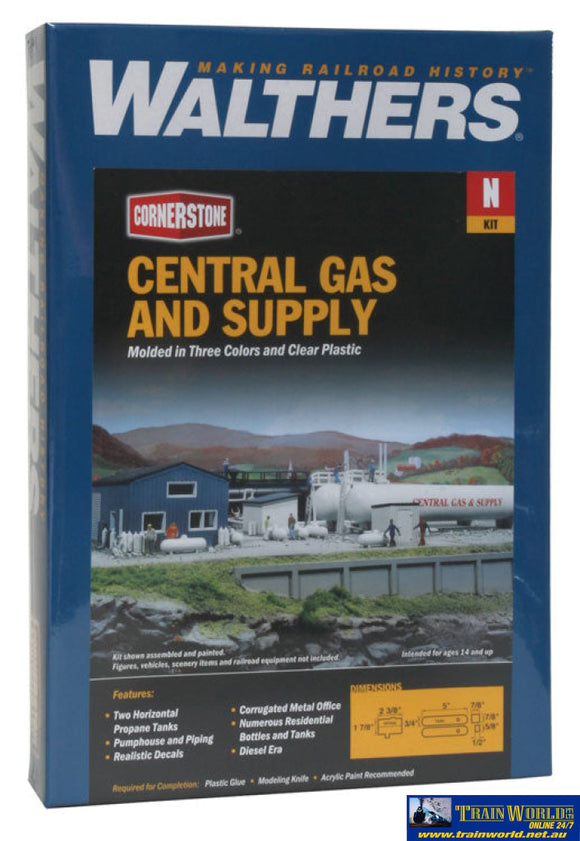 Wal-3213 Walthers Cornerstone Kit Central Gas And Supply N Scale Structures