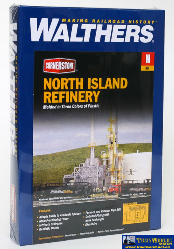 Wal-3219 Walthers Cornerstone Kit North Island Oil Refinery N Scale Structures