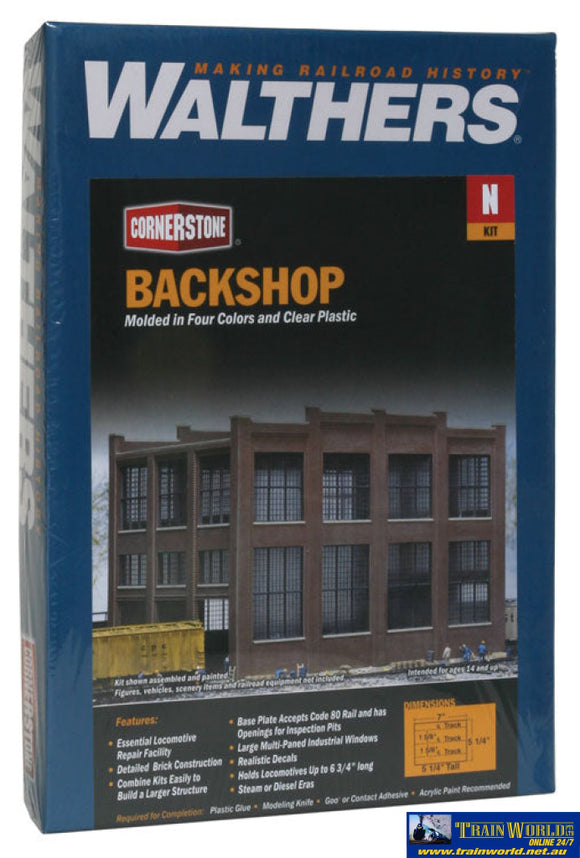 Wal-3227 Walthers Cornerstone Kit Backshop N Scale Structures