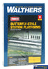 Wal-3258 Walthers Cornerstone Kit Butterfly-Style Station Platform Shelter N Scale Structures