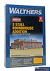 Wal-3261 Walthers Cornerstone Kit Modern Roundhouse 3 Add-On Stalls N Scale Structures