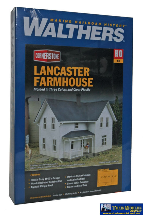 Wal-3333 Walthers Cornerstone Kit Lancaster Farmhouse Ho Scale Structures