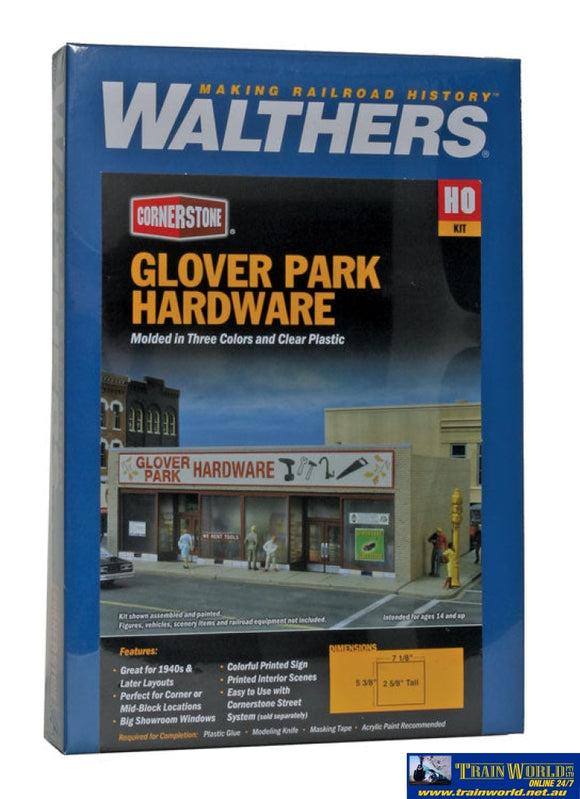 Wal-3465 Walthers Cornerstone Kit Glover Park Hardware Ho Scale Structures