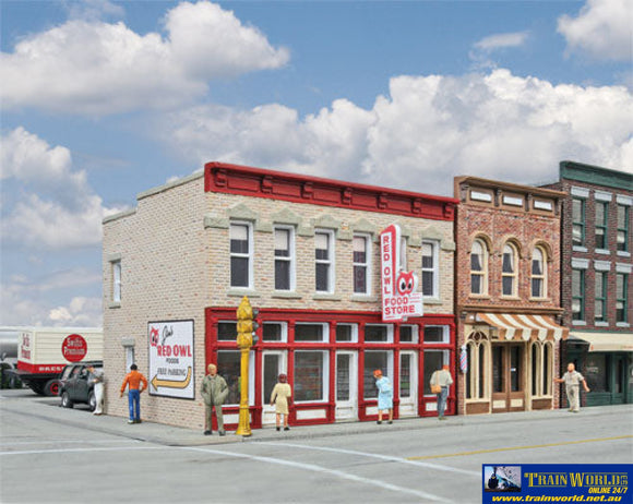 WAL 3472 Walthers Cornerstone Kit Jim’s Red Owl HO Scale Structures