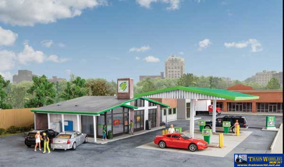 Wal-3542 Walthers Cornerstone Kit Modernised Gas Station Ho Scale Structures