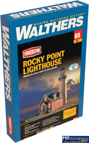 Wal-3663 Walthers Cornerstone Kit Rocky Point Lighthouse Ho Scale Structures