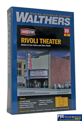 Wal-3771 Walthers Cornerstone Kit Rivoli Theatre Ho Scale Structures
