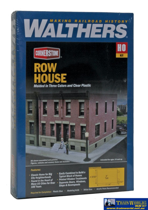 Wal-3778 Walthers Cornerstone Kit Row House Ho Scale Structures