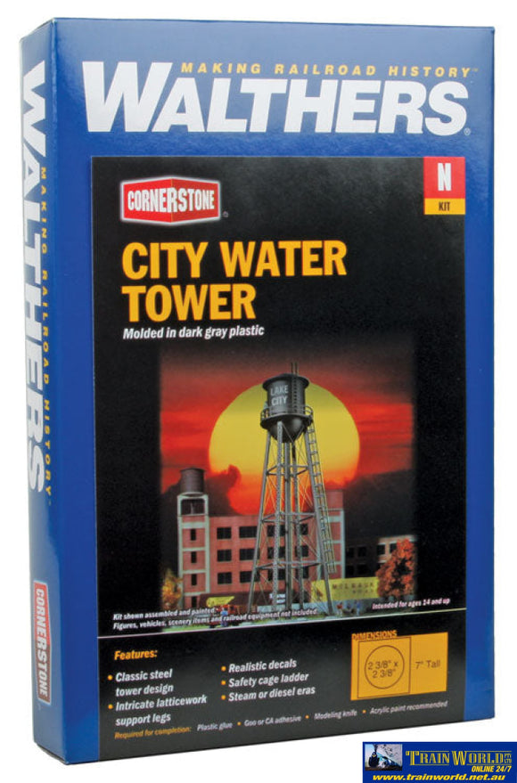 Wal-3815 Walthers Cornerstone Kit City Water Tower N Scale Structures