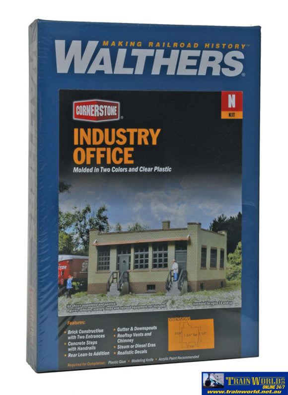 Wal-3834 Walthers Cornerstone Kit Industrial Office N Scale Structures