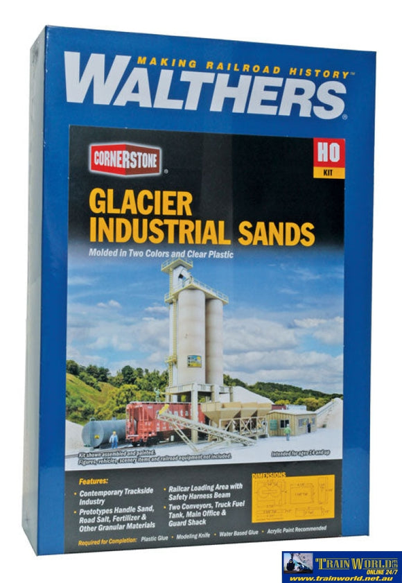 Wal-4035 Walthers Cornerstone Kit Glacier Industrial Sands Ho Scale Structures