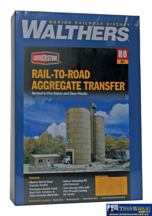Wal-4036 Walthers Cornerstone Kit Rail-To-Road Aggregate Transfer Ho Scale Structures