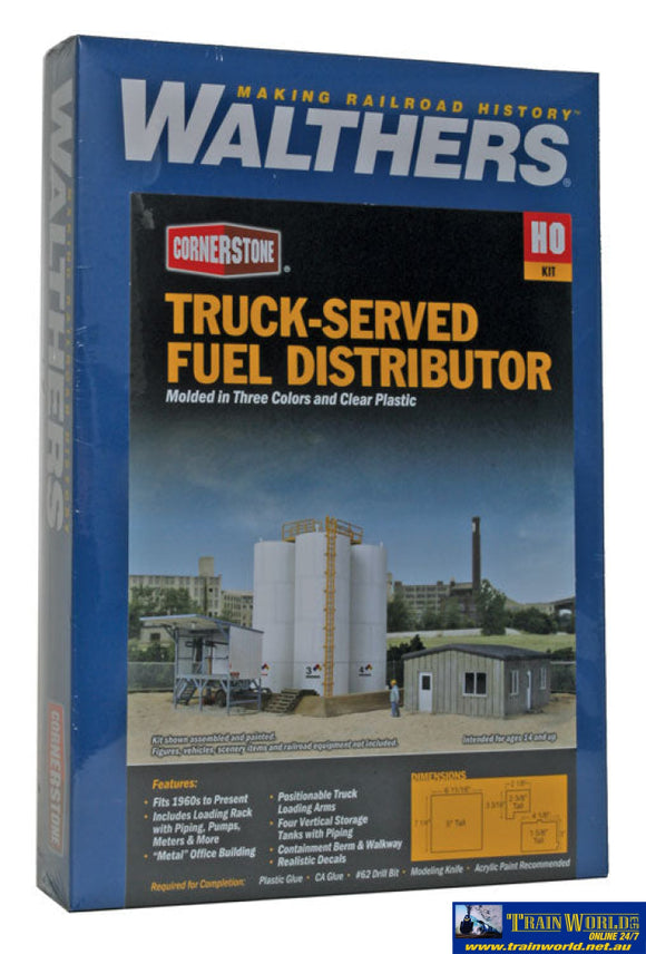 Wal-4038 Walthers Cornerstone Kit Truck-Served Fuel Distributor Ho Scale Structures