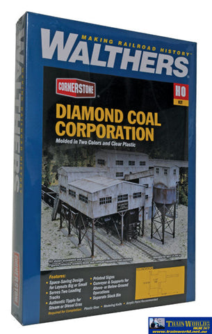 Wal-4046 Walthers Cornerstone Kit Diamond Coal Corporation Ho Scale Structures