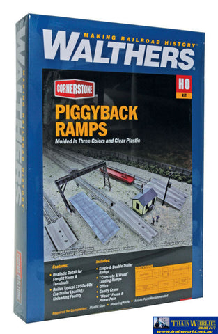 Wal-4048 Walthers Cornerstone Kit Piggyback Ramps Ho Scale Structures