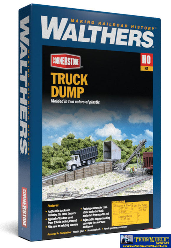 Wal-4058 Walthers Cornerstone Kit Truck Dump Ho Scale Structures