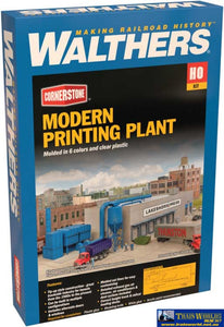 Wal-4079 Walthers Cornerstone Kit Modern Printing Plant Ho Scale Structures