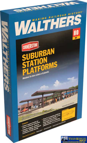 Wal-4099 Walthers Cornerstone Kit Suburban Station Platforms Ho Scale Structures