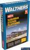 Wal-4099 Walthers Cornerstone Kit Suburban Station Platforms Ho Scale Structures