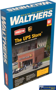 Wal-4112 Walthers Cornerstone Kit The Ups Store(R) Ho Scale Structures