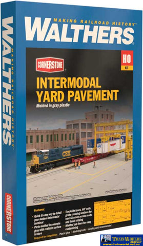 Wal-4120 Walthers Cornerstone Kit Intermodal Yard Pavement Ho Scale Structures
