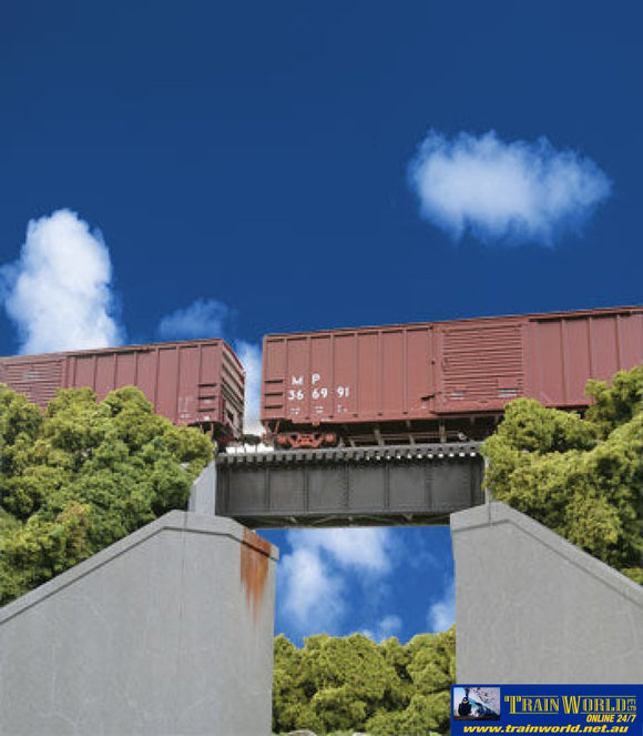 WAL 4509 Walthers Cornerstone Kit 30’ Single Track Railroad Deck Girder Bridge HO Scale Structures