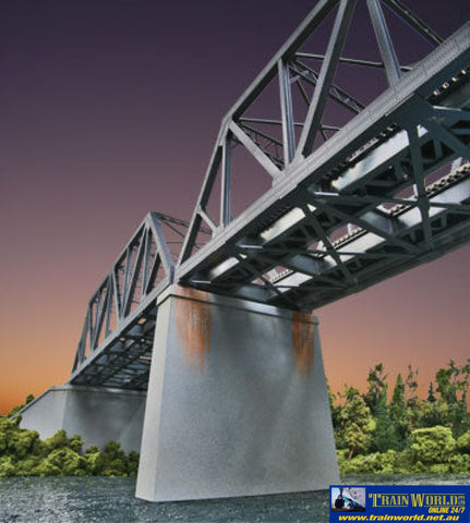 WAL 4552 Walthers Cornerstone Kit Double Track Railroad Bridge Concrete Pier 2 Pack HO Scale Structures