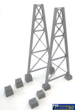 WAL 4555 Walthers Cornerstone Kit Steel Railroad Bridge Tower Bent 2 pack HO Scale Structures