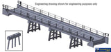 WAL 4591 Walthers Cornerstone Kit Modern Short Span Concrete Railroad Bridge HO Scale Structures