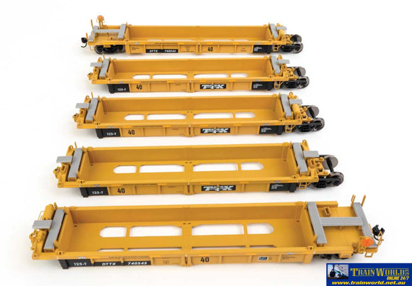 WAL-55664 Walthers-Mainline Thrall 5-Unit Rebuilt 40’ Well Car - Ready to Run HO Scale Rolling Stock