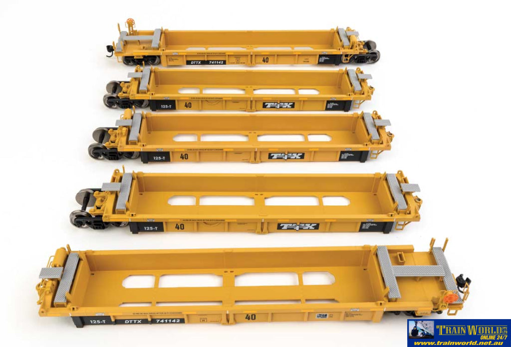 WalthersMainline 910-55651 Thrall 5-Unit Rebuilt 40′ Well Car Trailer-Train DTTX #748811 A-E WalthersMainline 910-55651 Thrall 5-Unit Rebuilt 40′ Well Car Trailer-Train DTTX #748811 A-E