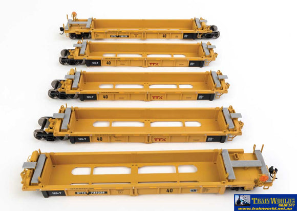 WAL-55669 Walthers-Mainline Thrall 5-Unit Rebuilt 40’ Well Car - Ready to Run HO Scale Rolling Stock