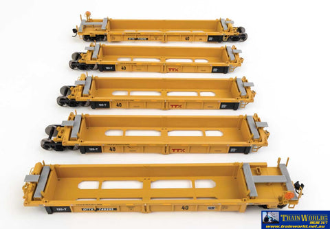 WAL-55671 Walthers-Mainline Thrall 5-Unit Rebuilt 40’ Well Car - Ready to Run HO Scale Rolling Stock