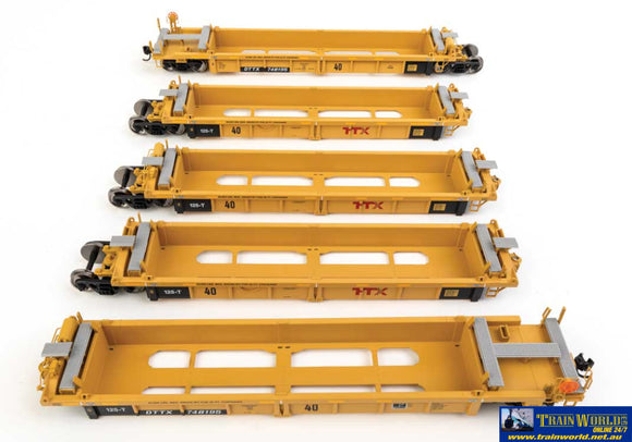 WAL-55672 Walthers-Mainline Thrall 5-Unit Rebuilt 40’ Well Car - Ready to Run HO Scale Rolling Stock